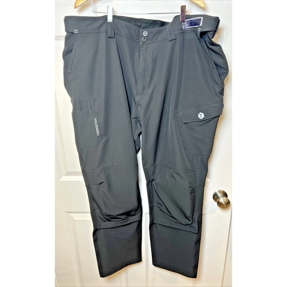 TrueWerk XP WerkPant 46x30 Black Knee Pads FlexWaist DWR Work Tactical Pants